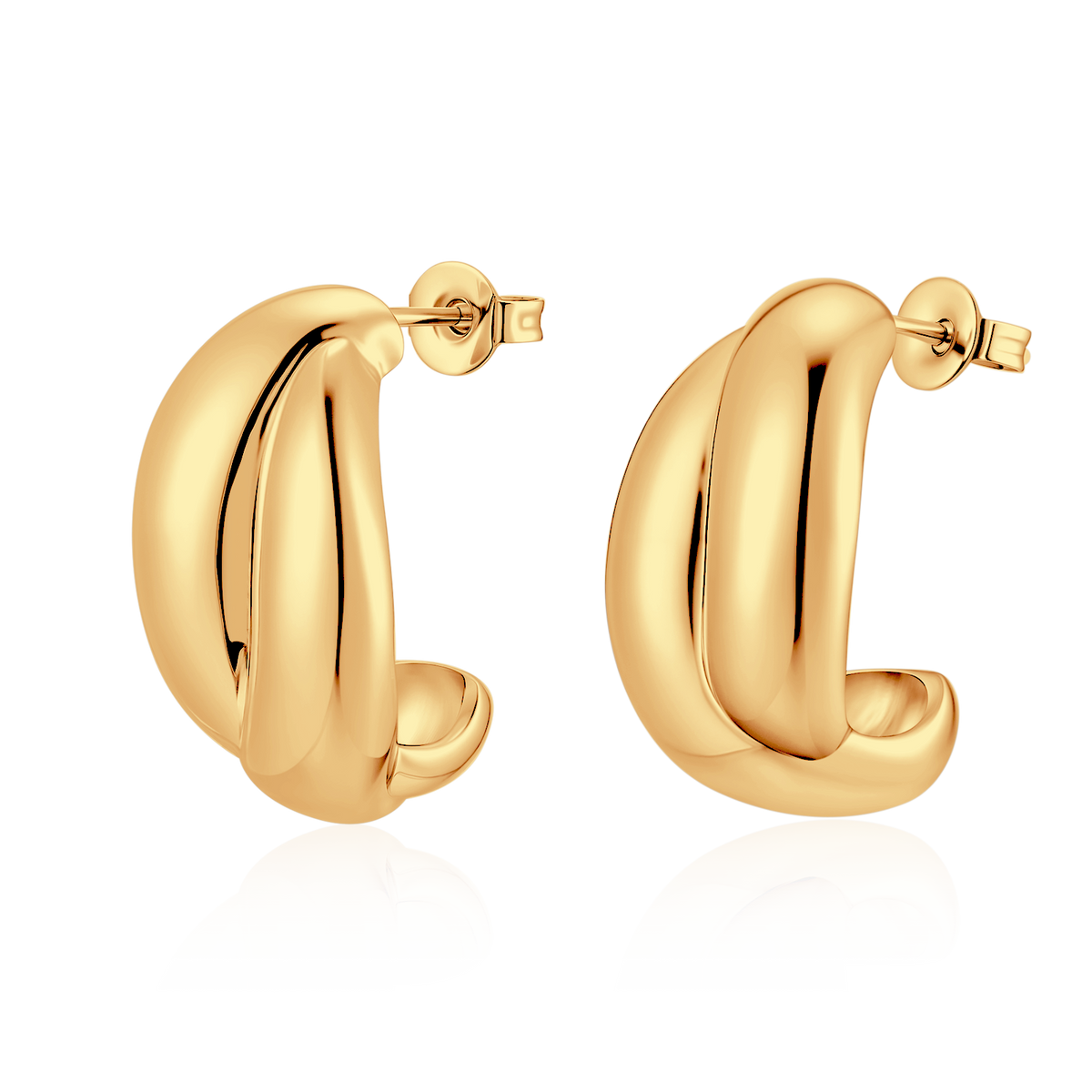 Half Ring Organic Earrings - Milas Jewels Shop