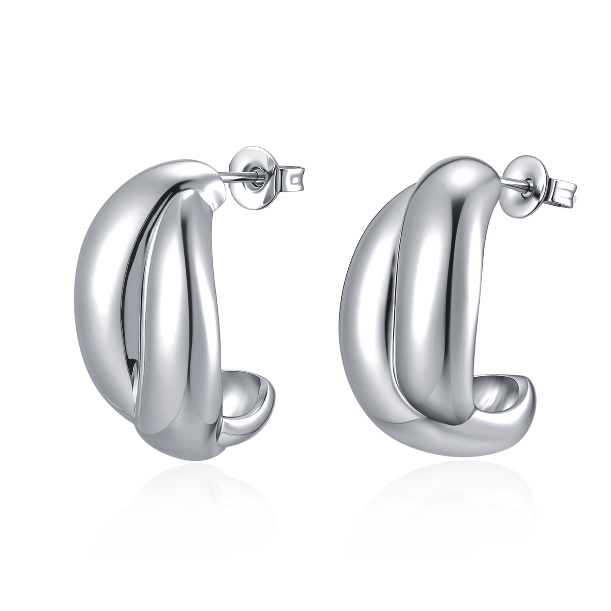 Half Ring Organic Earrings - Milas Jewels Shop