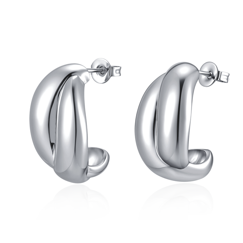 Half Ring Organic Earrings - Milas Jewels Shop
