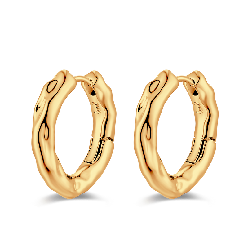 Corrugated Hoop Earrings