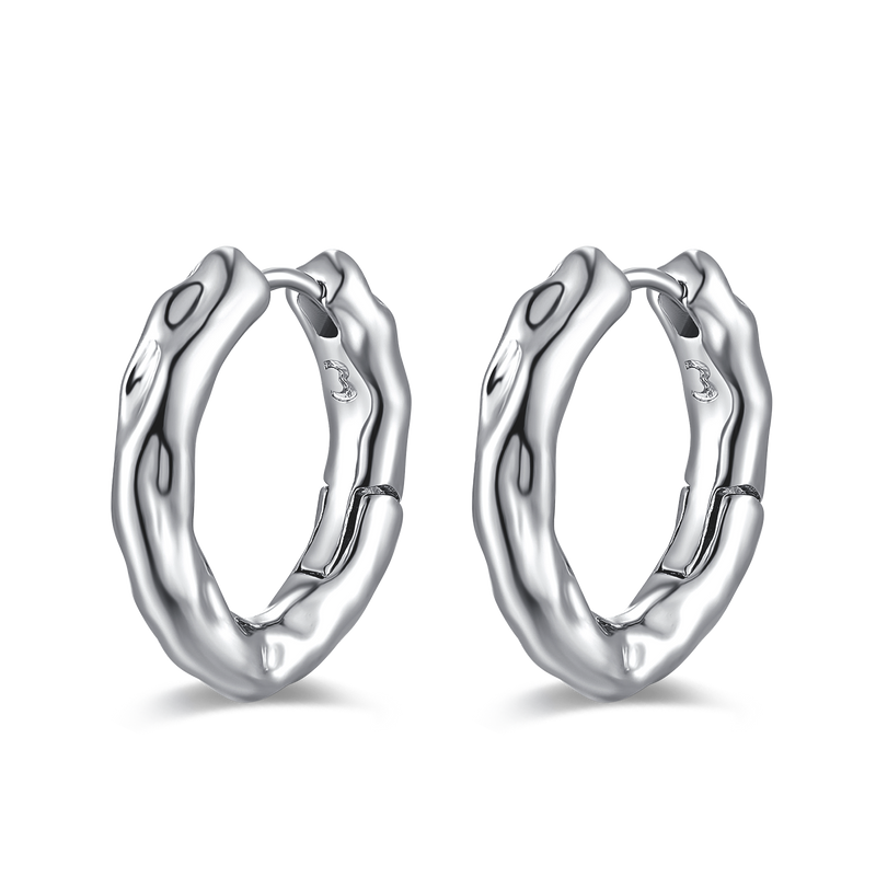 Corrugated Hoop Earrings