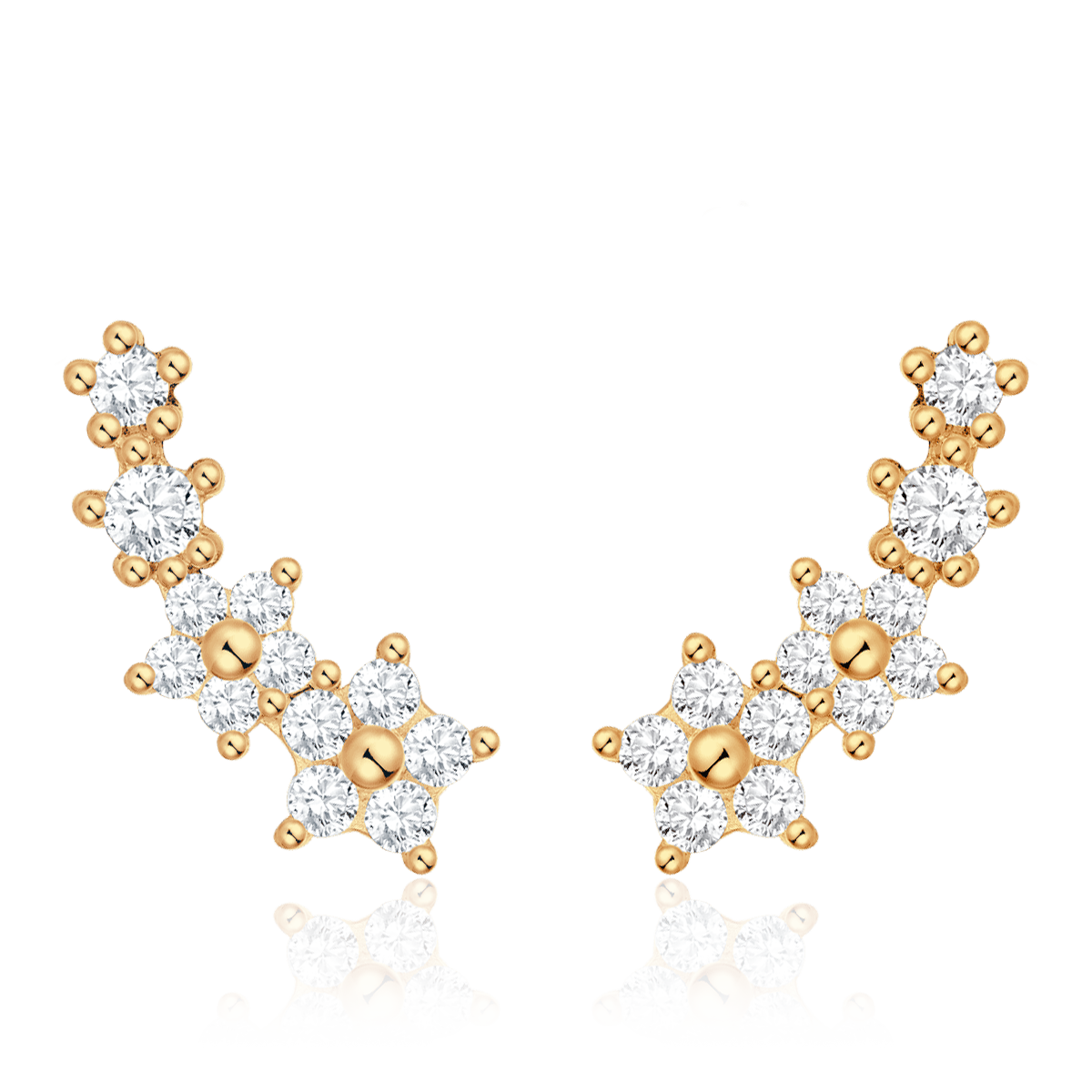 White Flowers Earrings