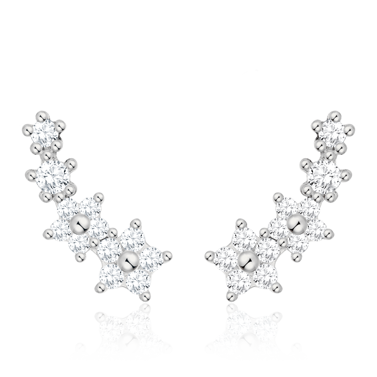 White Flowers Earrings