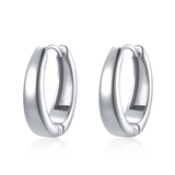 Oval-Shaped Hoop Earrings