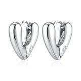Curved Heart Earrings