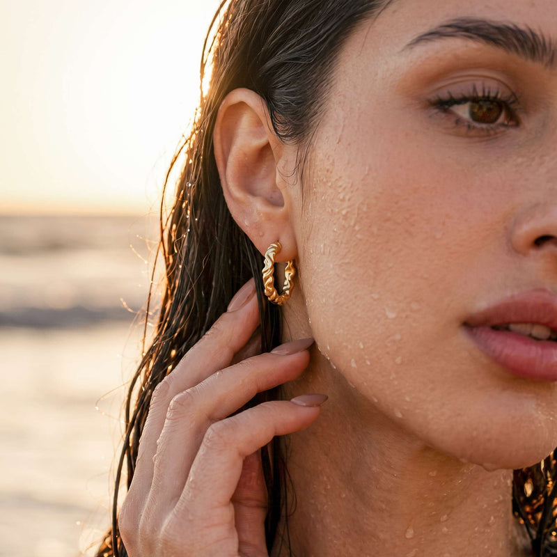 Contorted Hoop Earrings