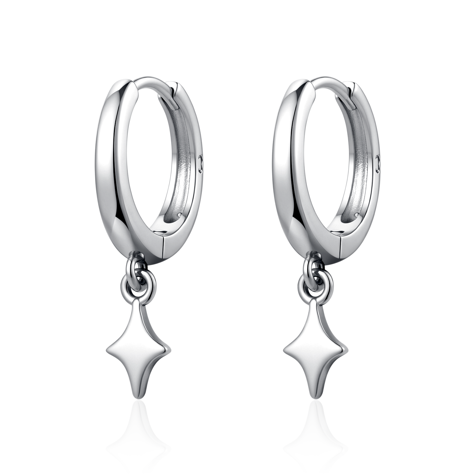 Star Sparkle Hoop Earrings