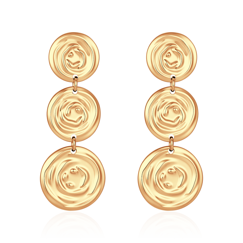 Spiral Disc Earrings