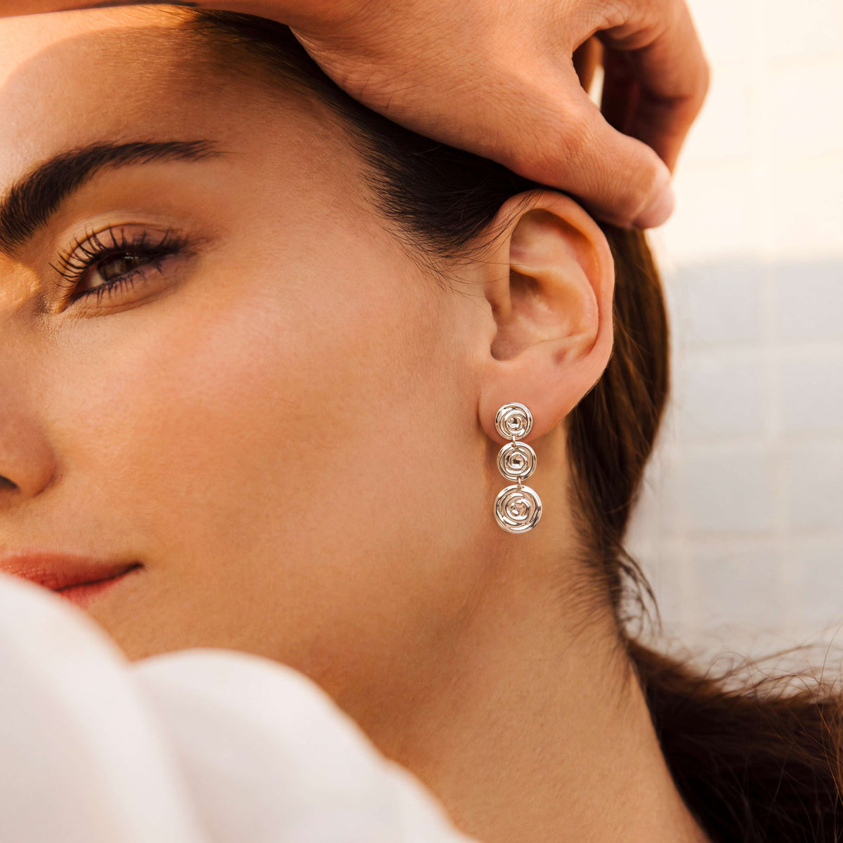 Spiral Disc Earrings