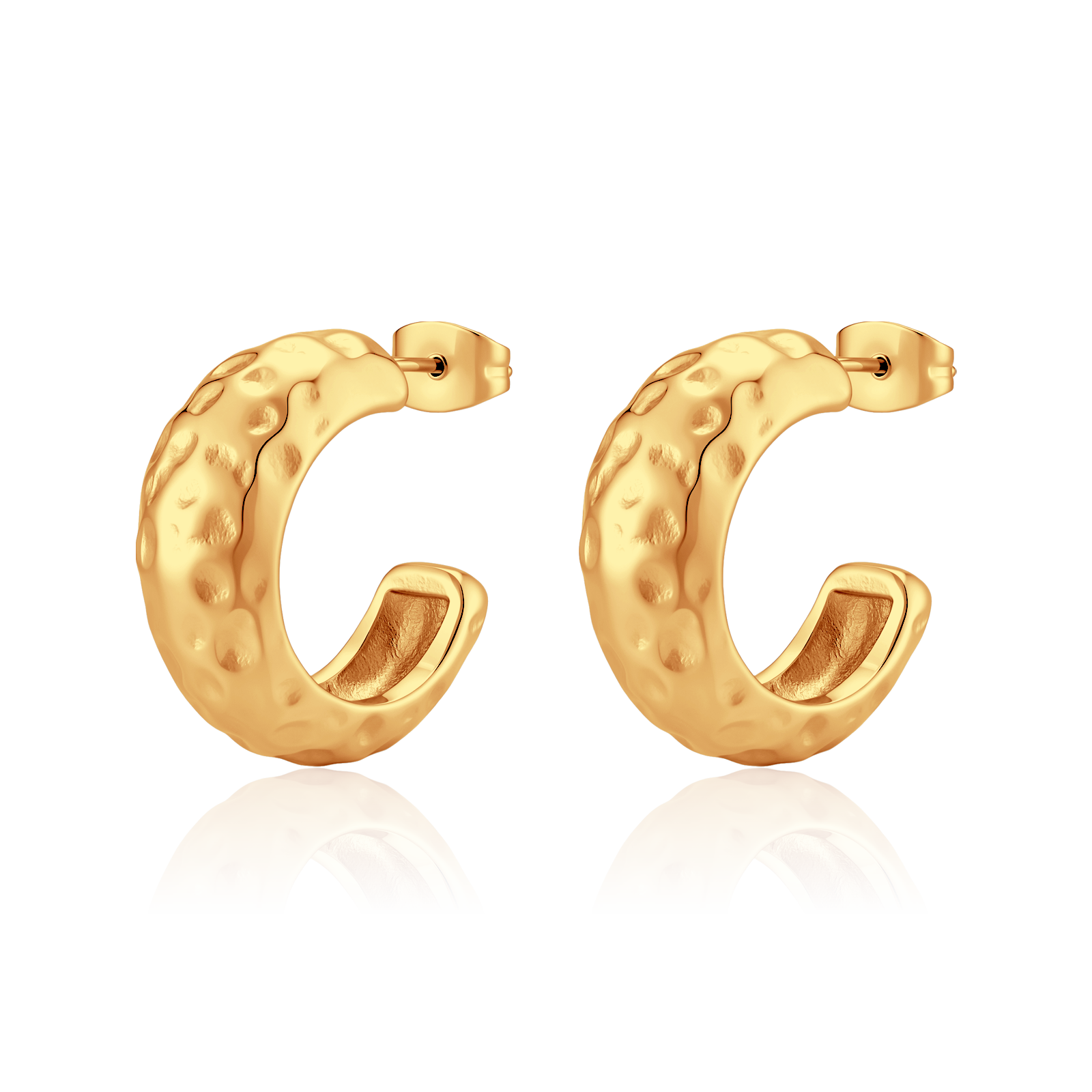Half Ring Contoured Earrings