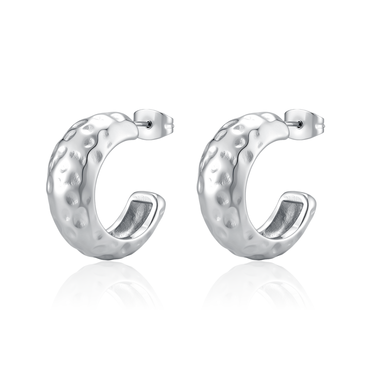 Half Ring Contoured Earrings