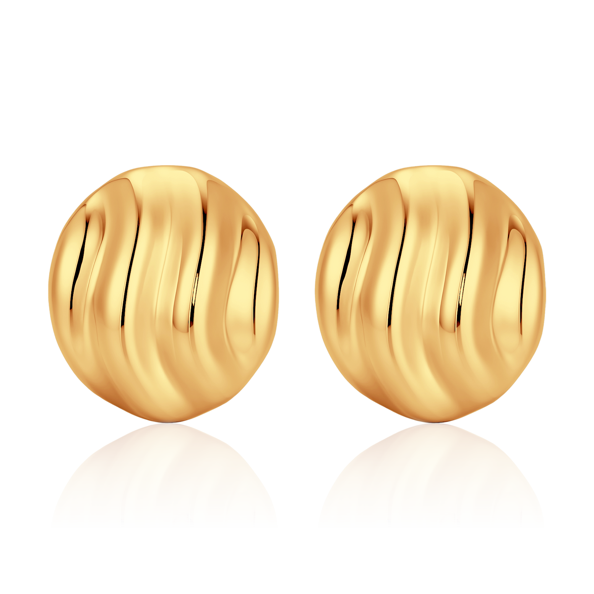 Round Button Earrings