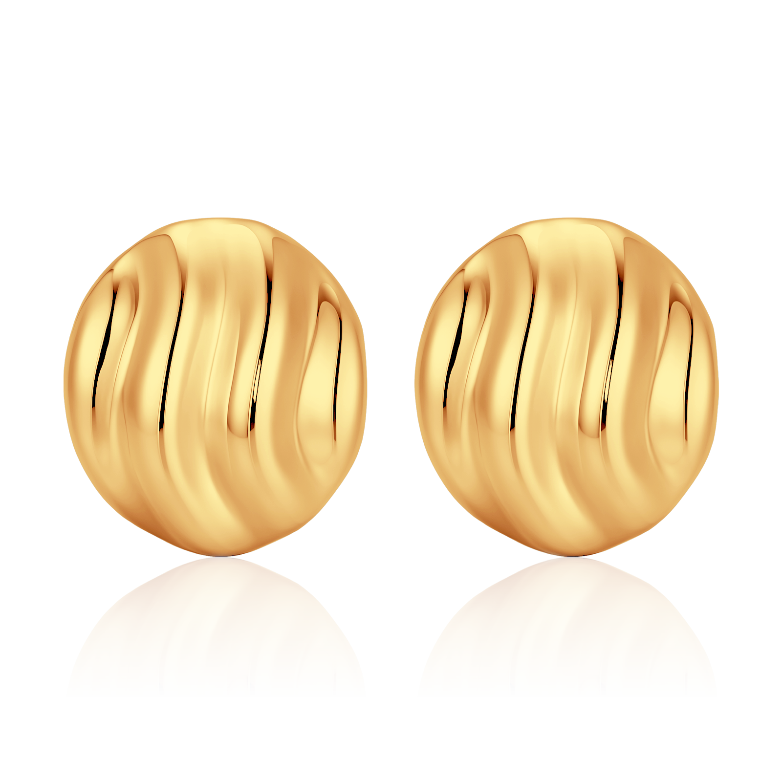 Round Button Earrings