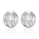 Round Button Earrings
