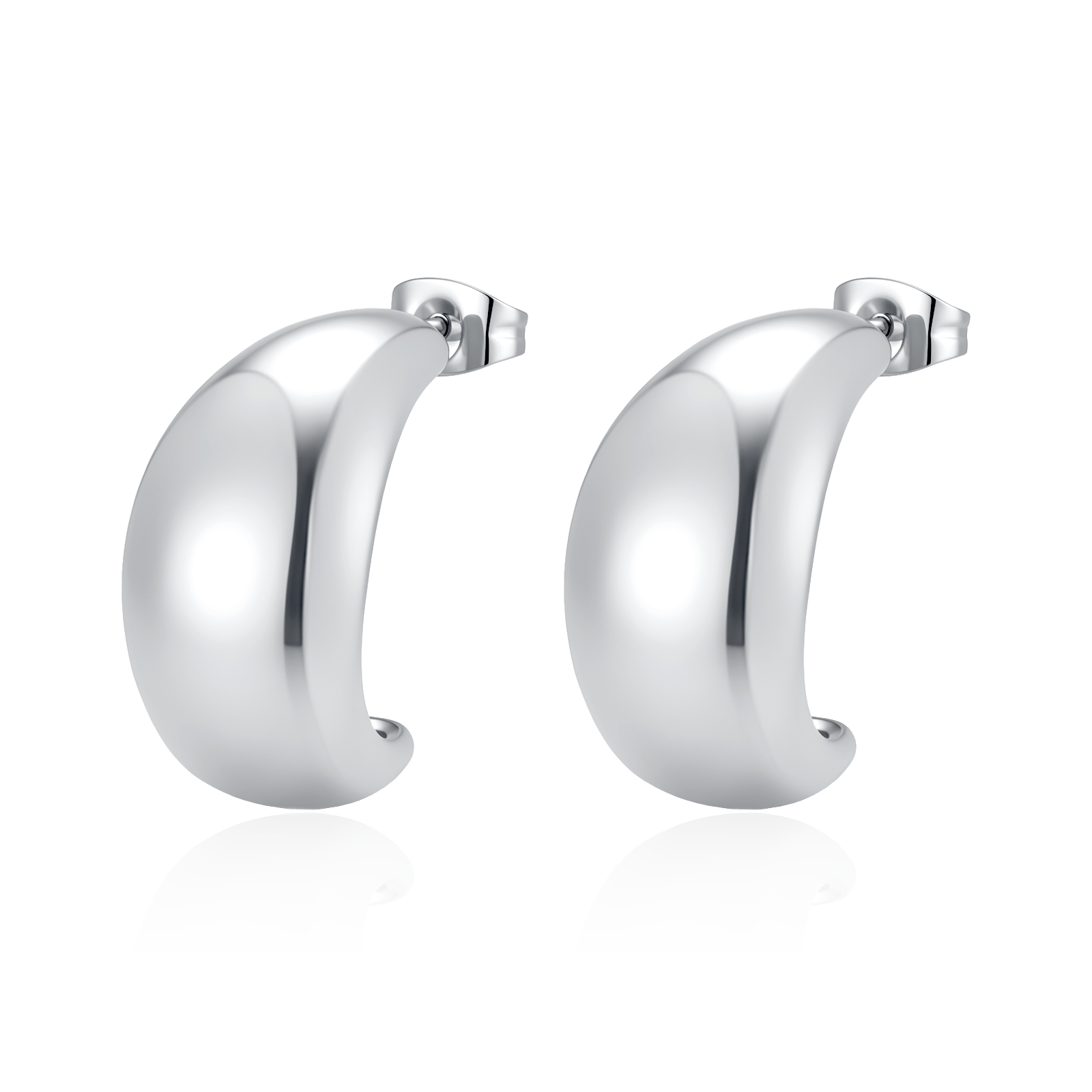 Half Ring Voluminous Earrings