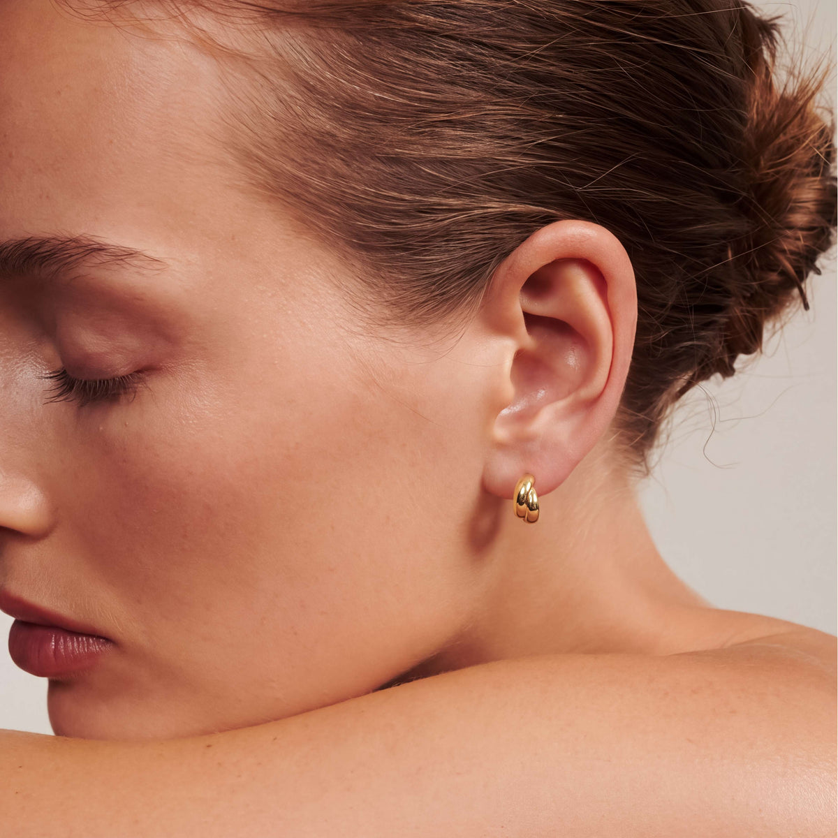 Half Ring Curving Earrings
