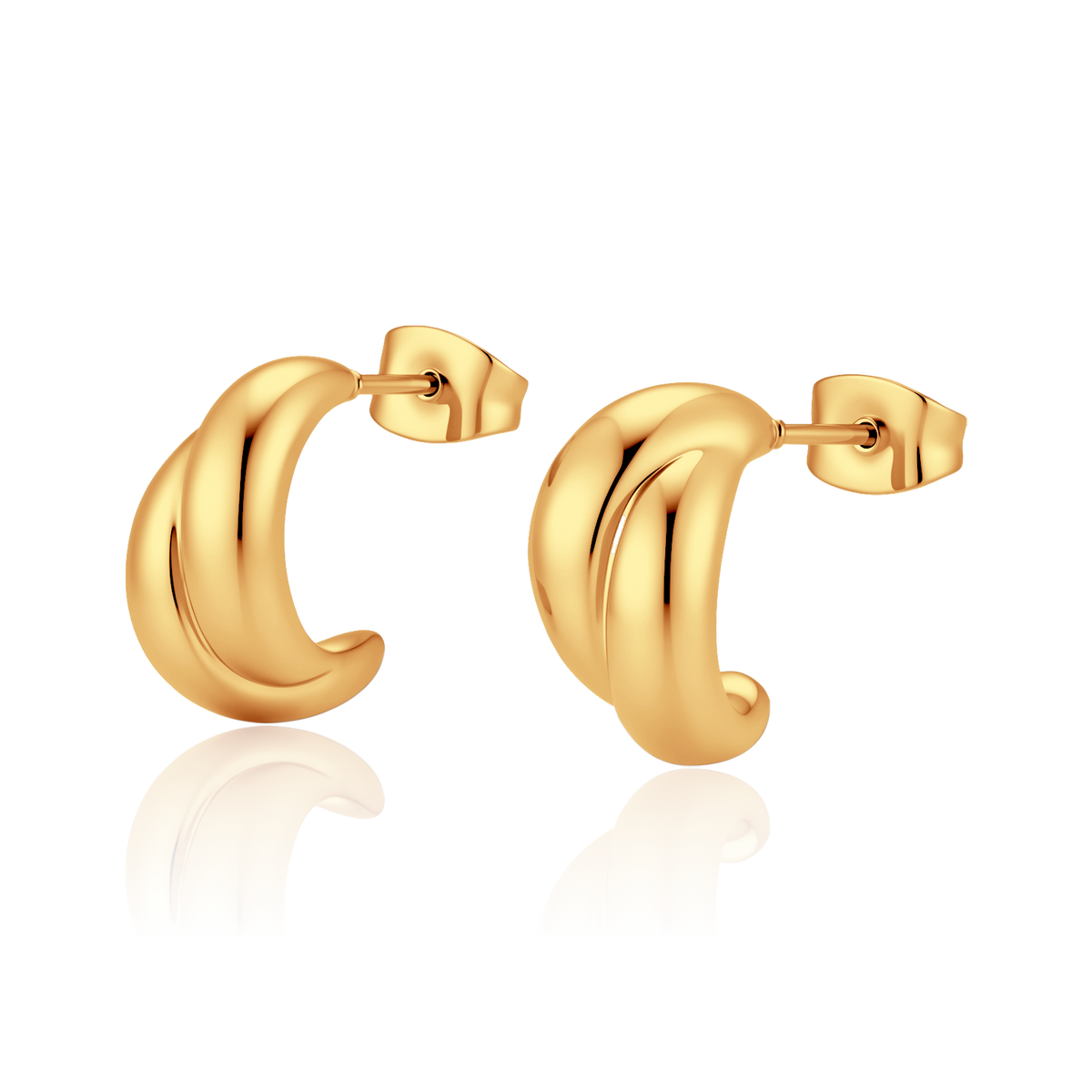 Half Ring Curving Earrings
