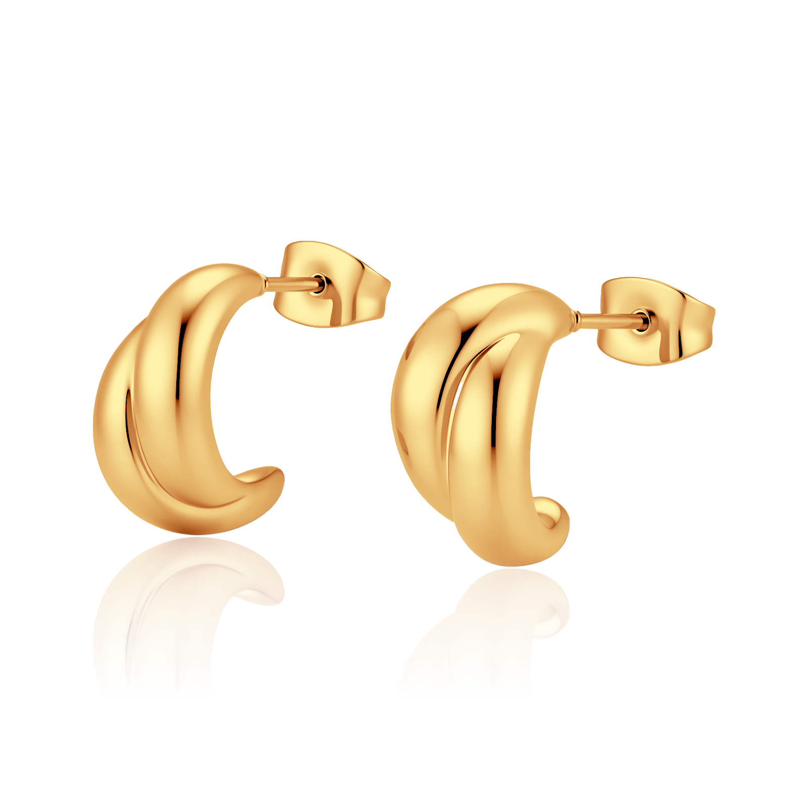 Half Ring Curving Earrings