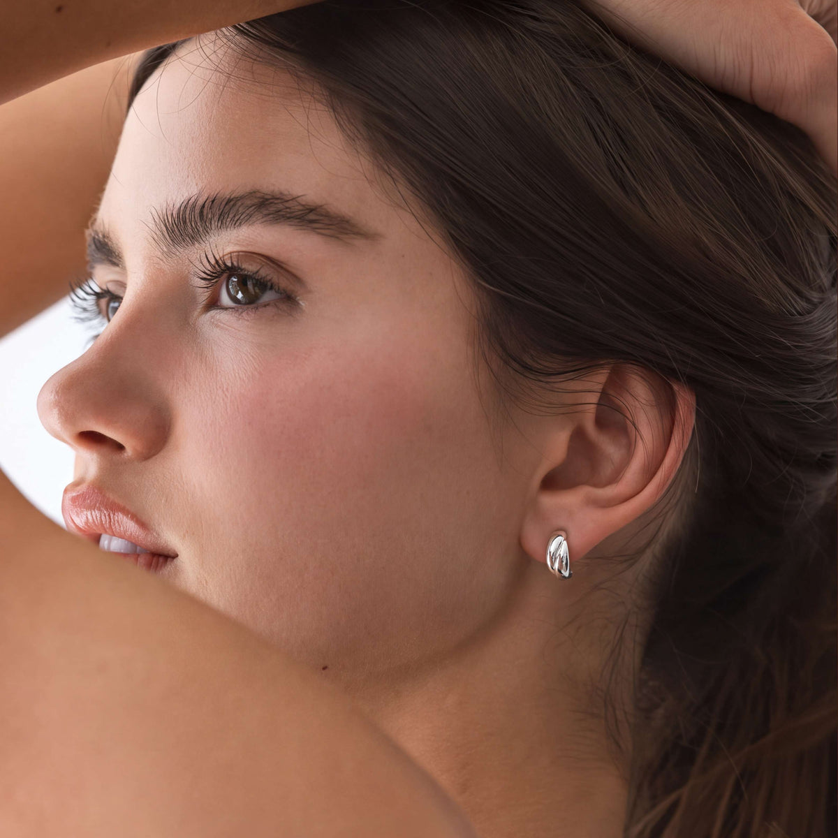 Half Ring Curving Earrings