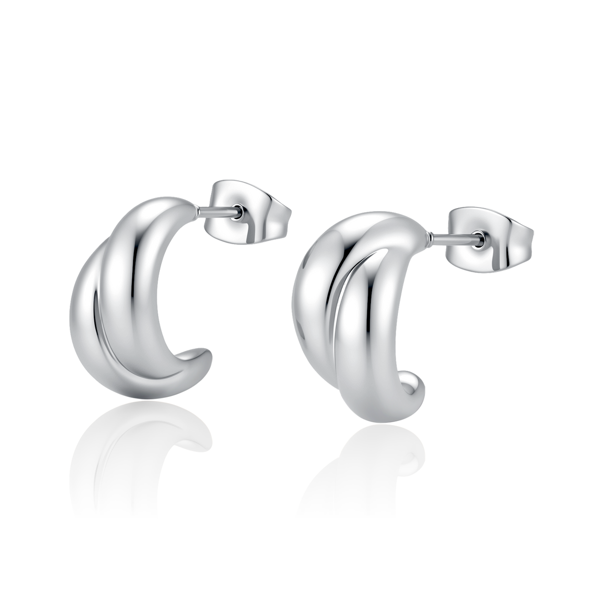 Half Ring Curving Earrings