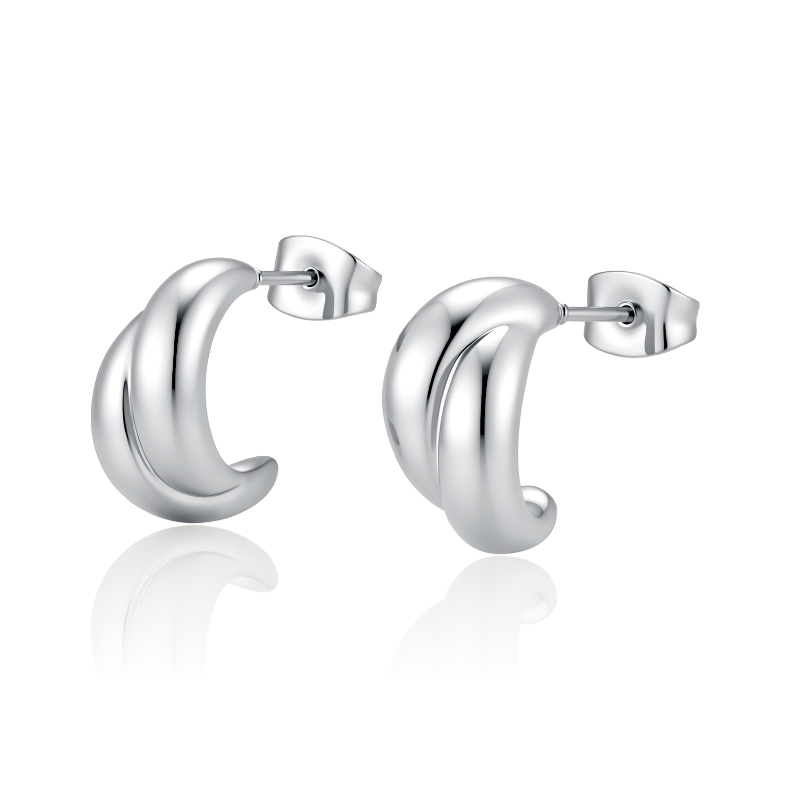 Half Ring Curving Earrings
