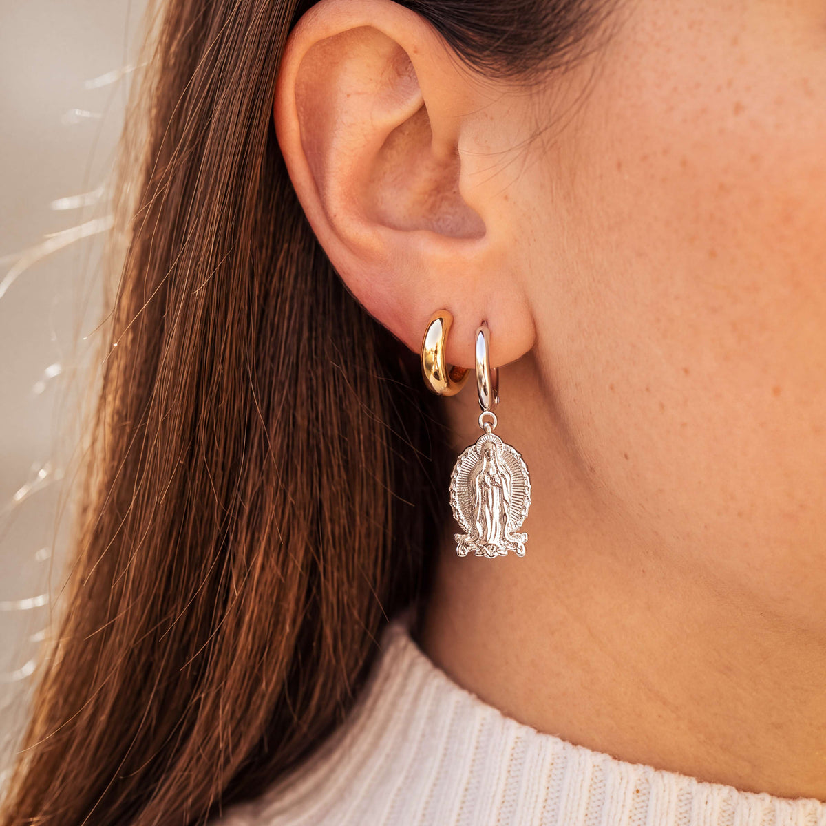 Guadalupe Virgin Earrings