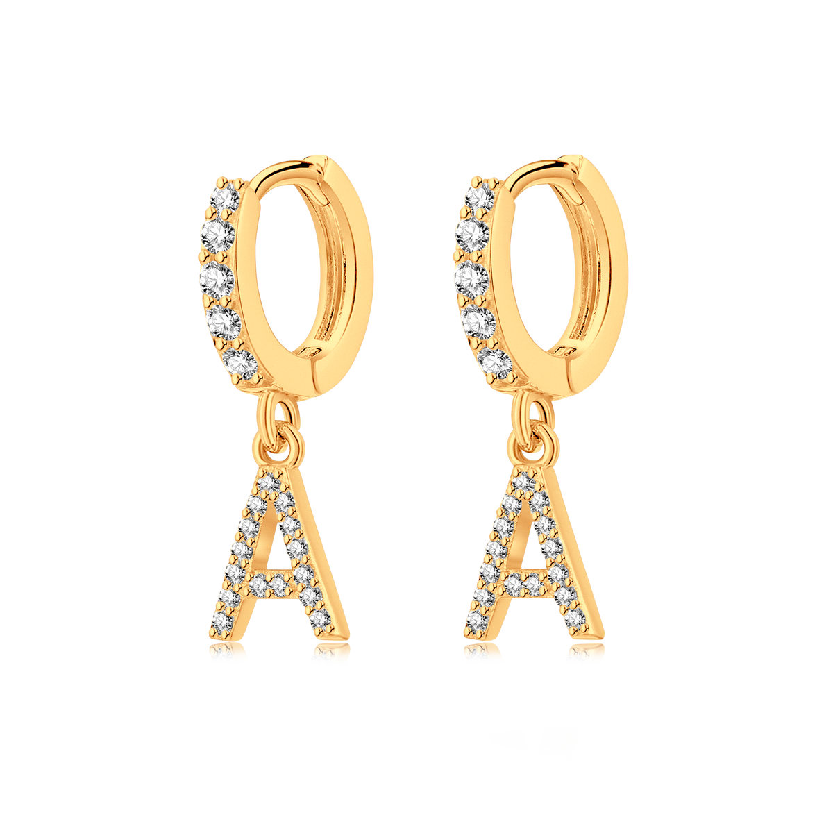 Initial Hoops Earrings - Milas Jewels Shop
