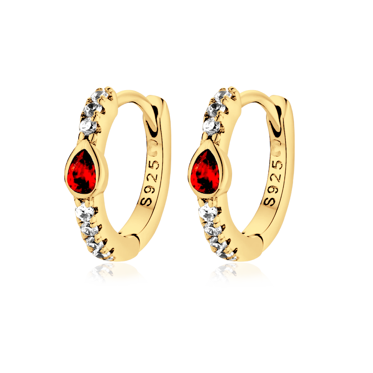 Ruby Red Earrings - Milas Jewels Shop