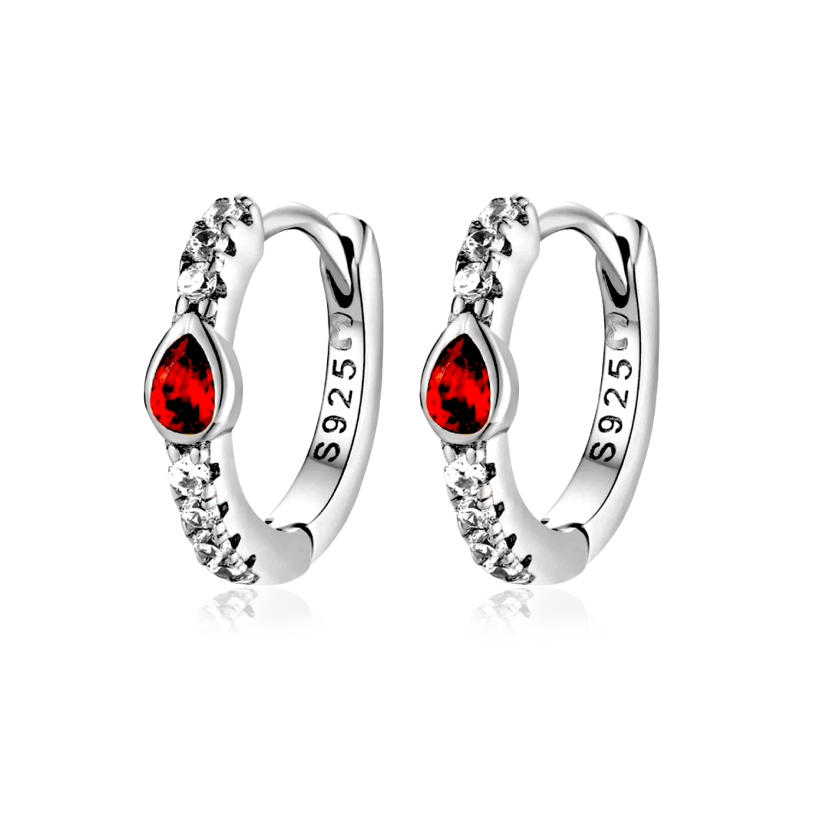 Ruby Red Earrings - Milas Jewels Shop