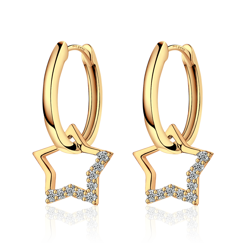 Star Charm Earrings - Milas Jewels Shop