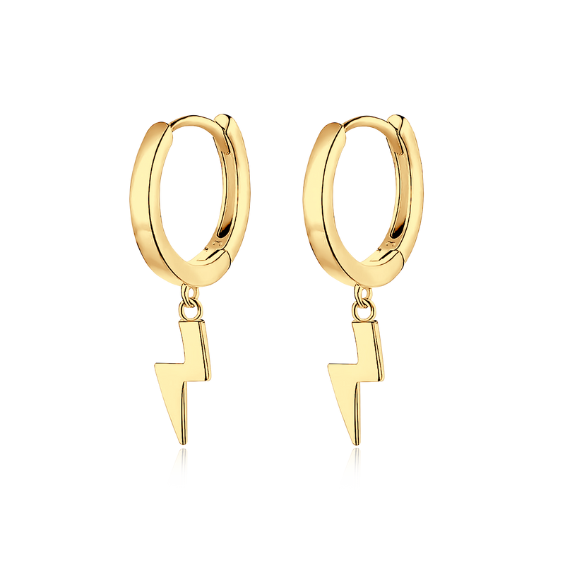 Lightning Hoop Earrings
