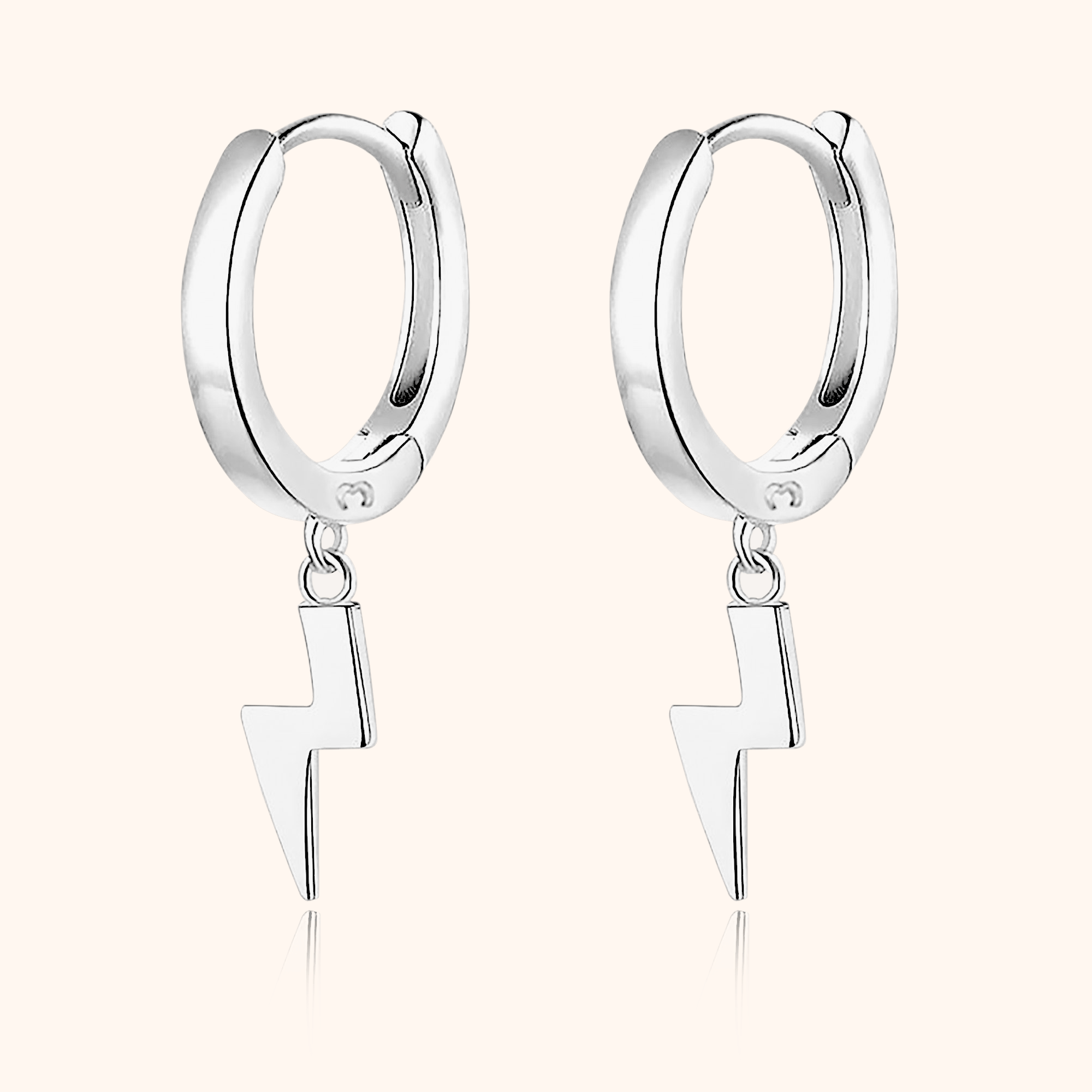 Lightning Silver Men's Earrings - Milas Jewels Shop