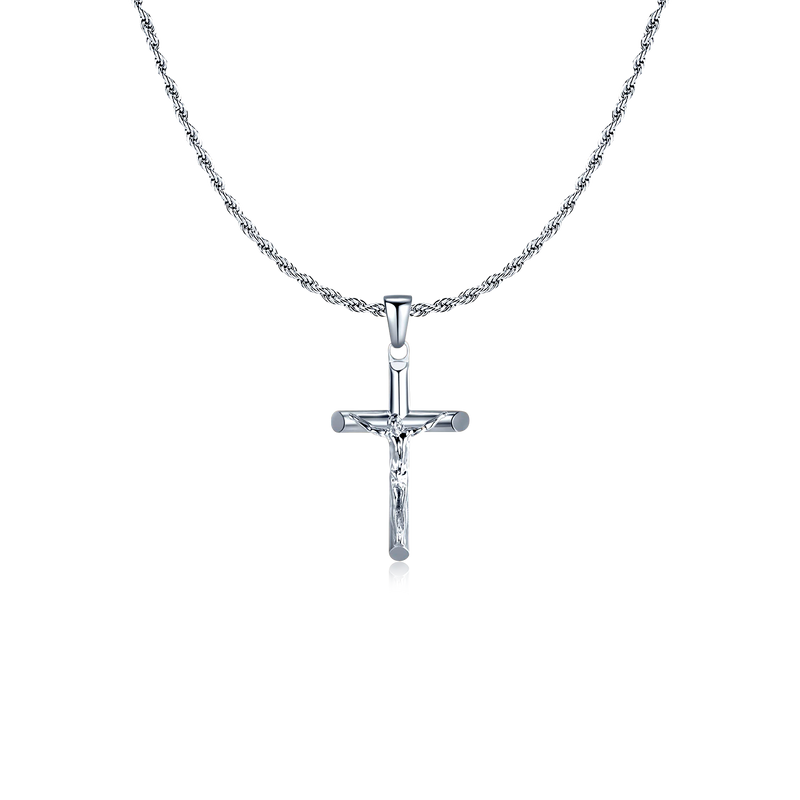 Jesus Christ Cross BRAVE Men's Necklace - Milas Jewels Shop