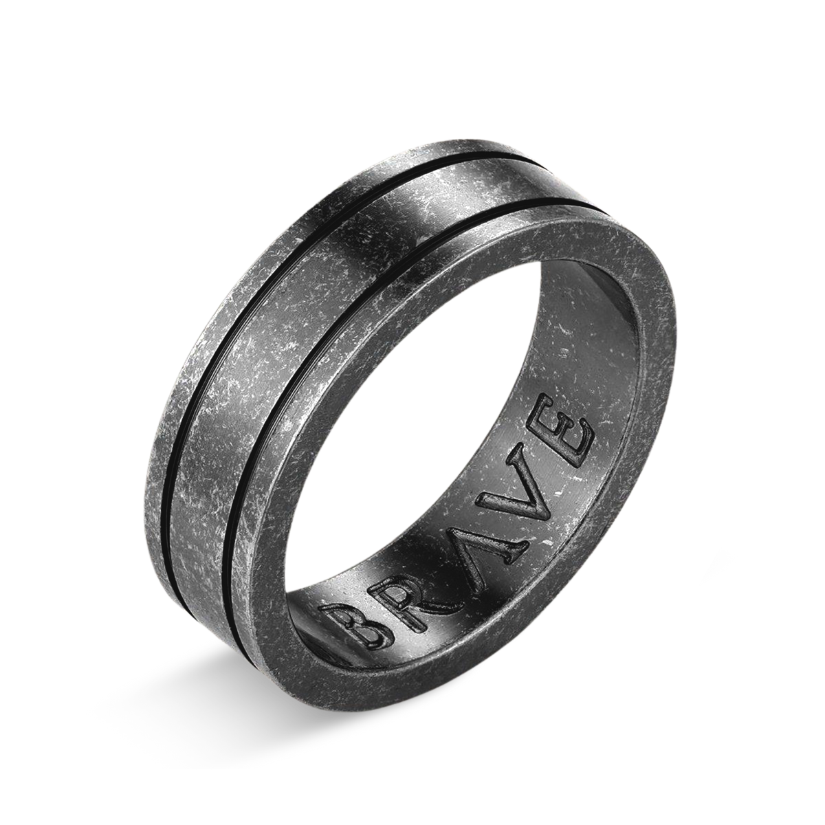 Basalt BRAVE Men's Ring - Milas Jewels Shop