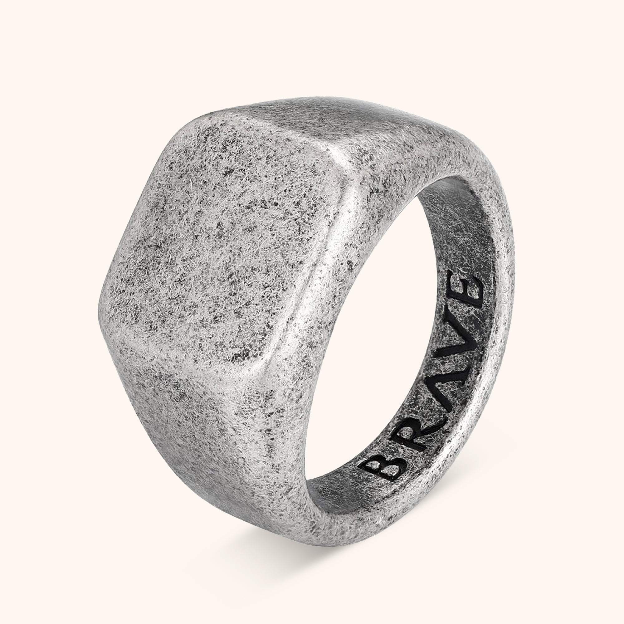 "Square Stone" BRAVE Men's Ring - Milas Jewels Shop