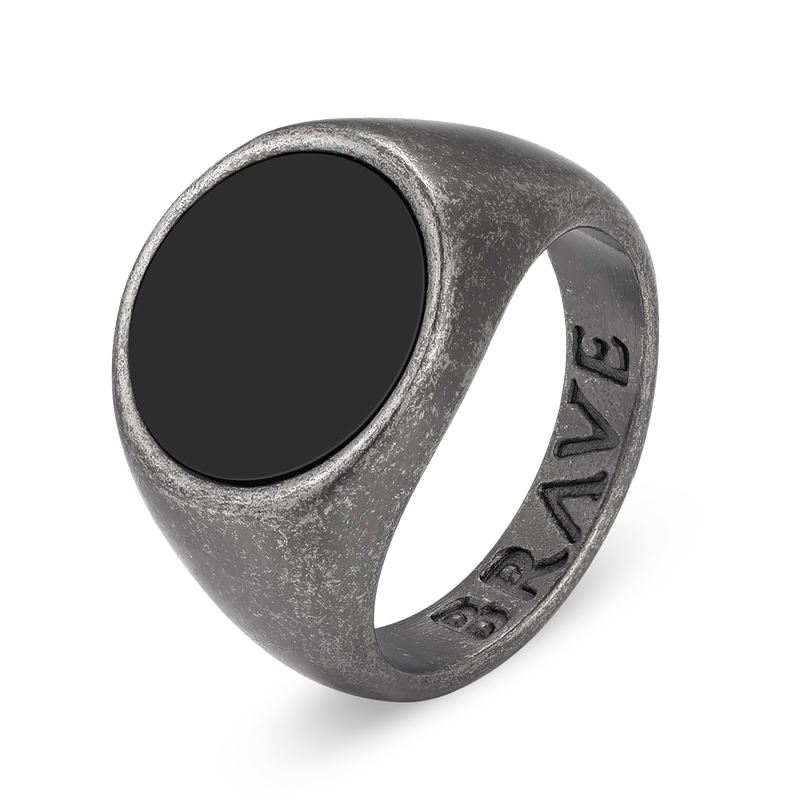 Globular BRAVE Men's Ring - Milas Jewels Shop