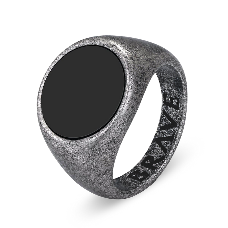 Globular BRAVE Men's Ring - Milas Jewels Shop