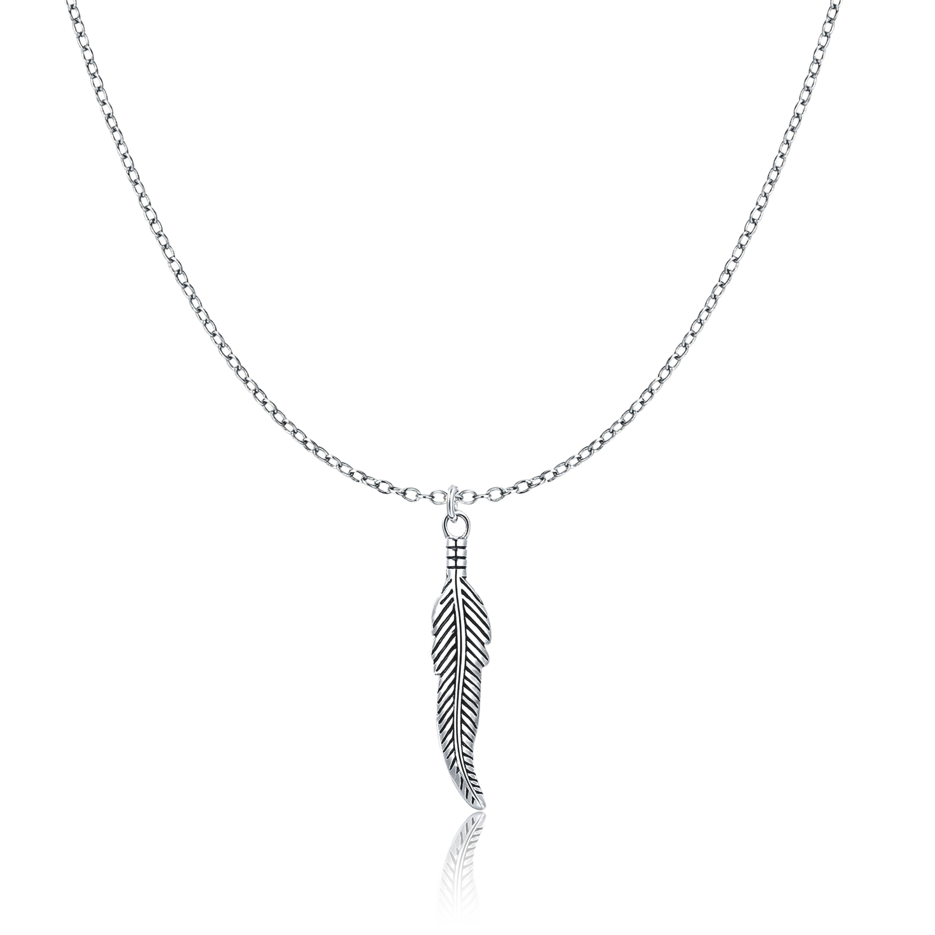 Feather BRAVE Men's Necklace - Milas Jewels Shop