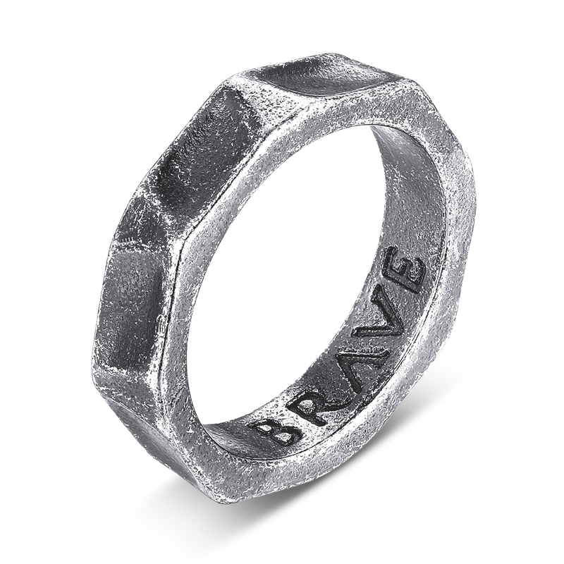 Chrome BRAVE Men's Ring - Milas Jewels Shop