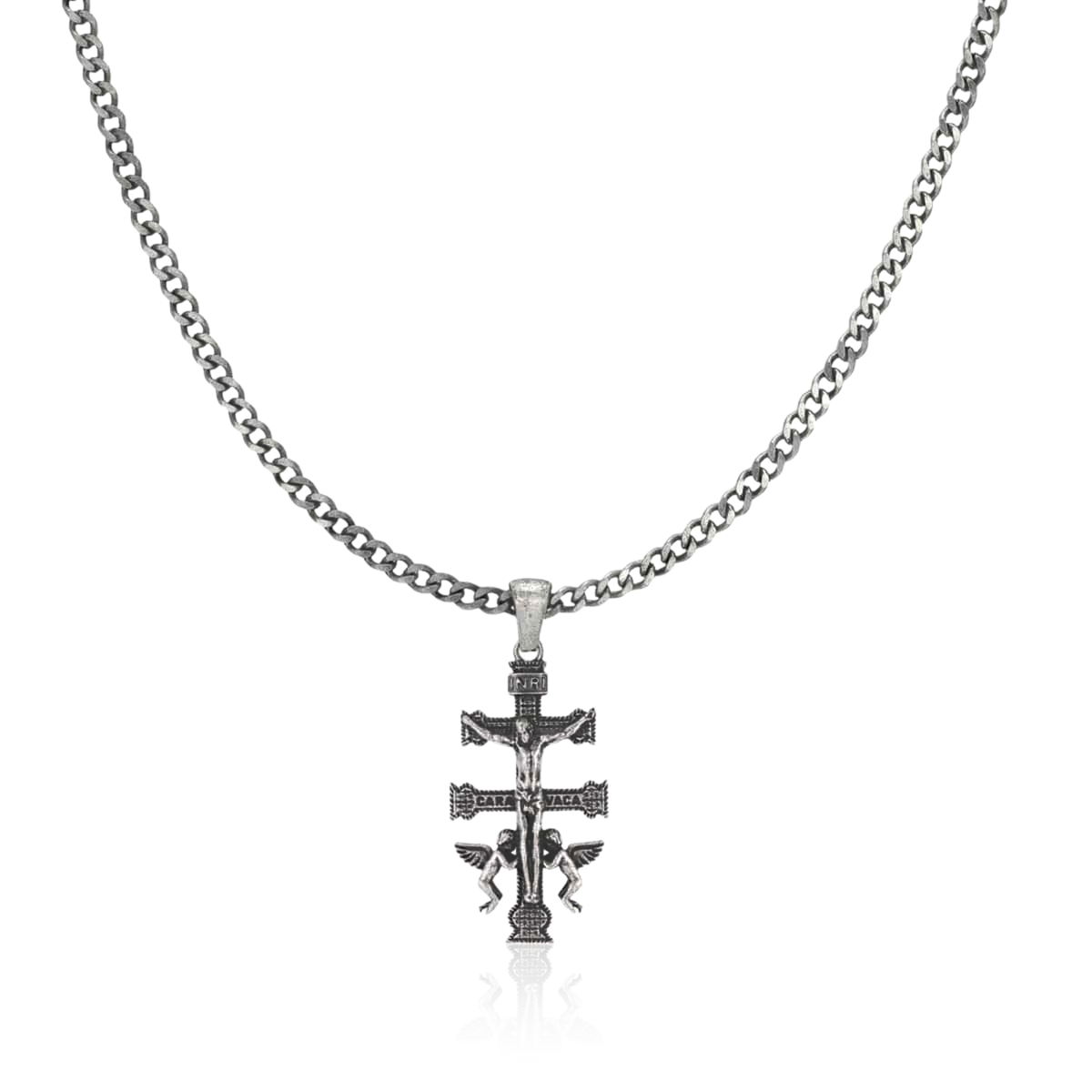 Caravaca Cross BRAVE Men's Necklace - Milas Jewels Shop
