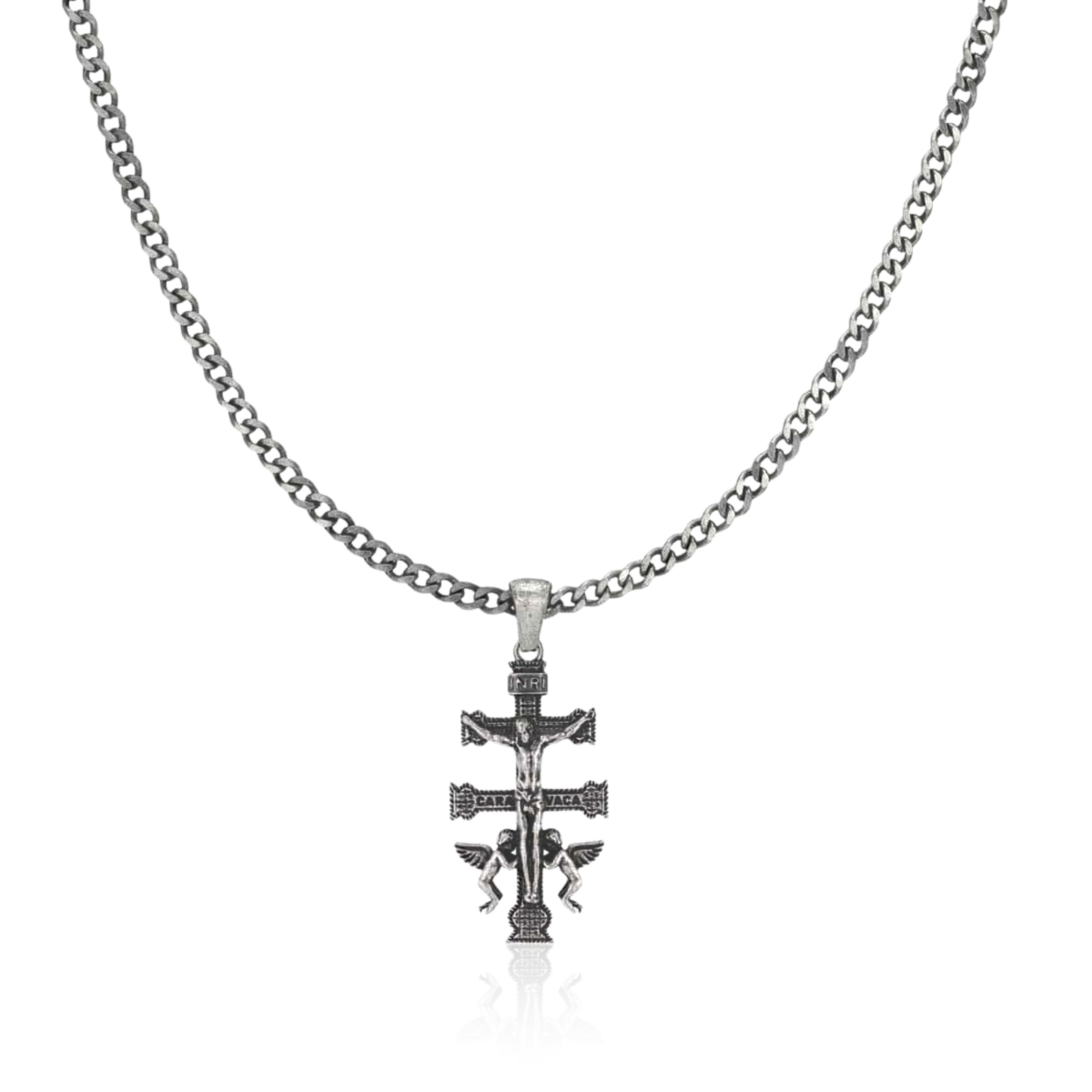 Caravaca Cross BRAVE Men's Necklace - Milas Jewels Shop