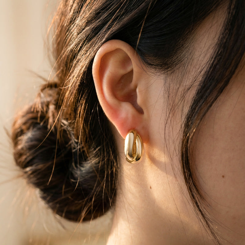 Half Ring Organic Earrings