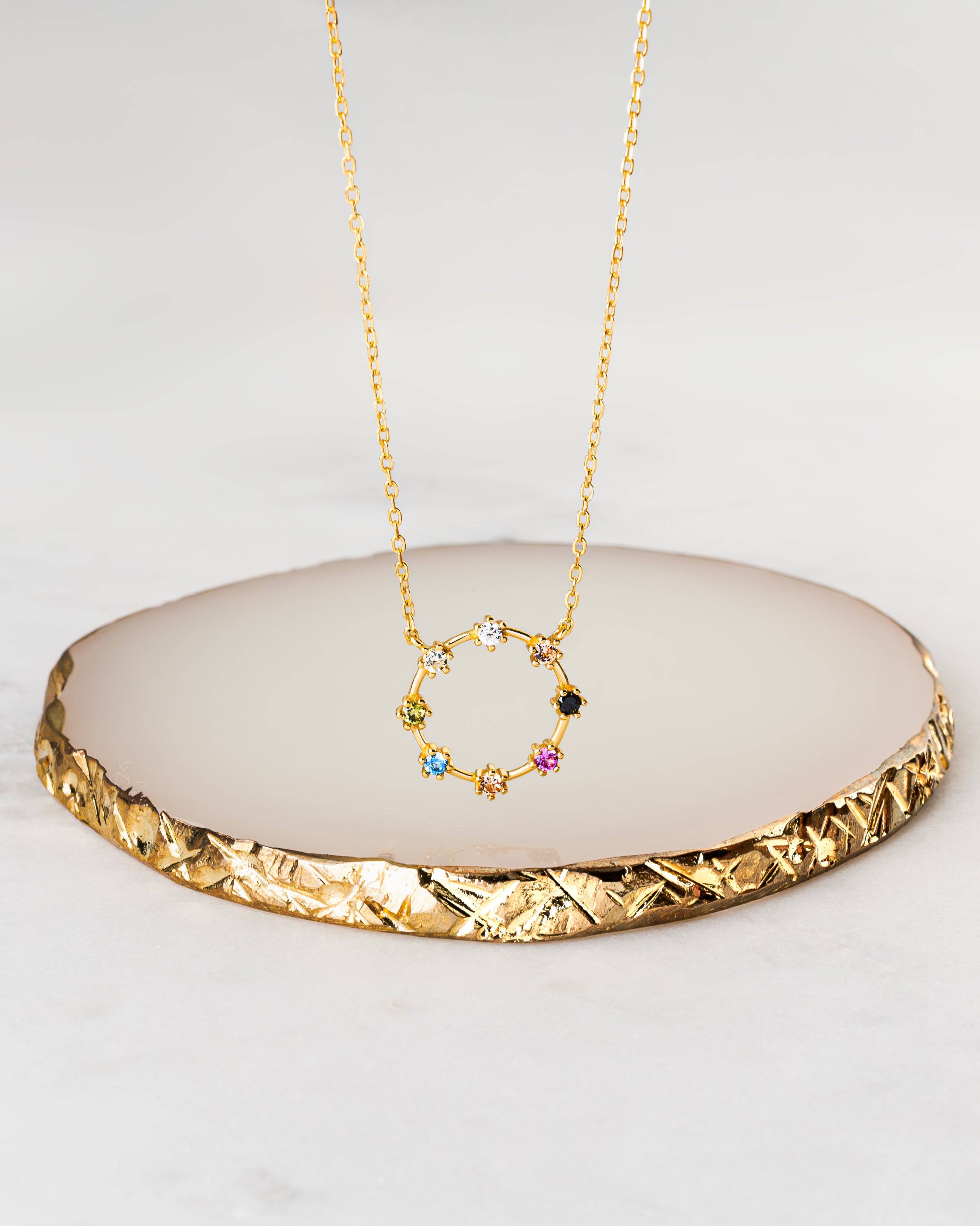 Colors Circle Necklace - Milas Jewels Shop