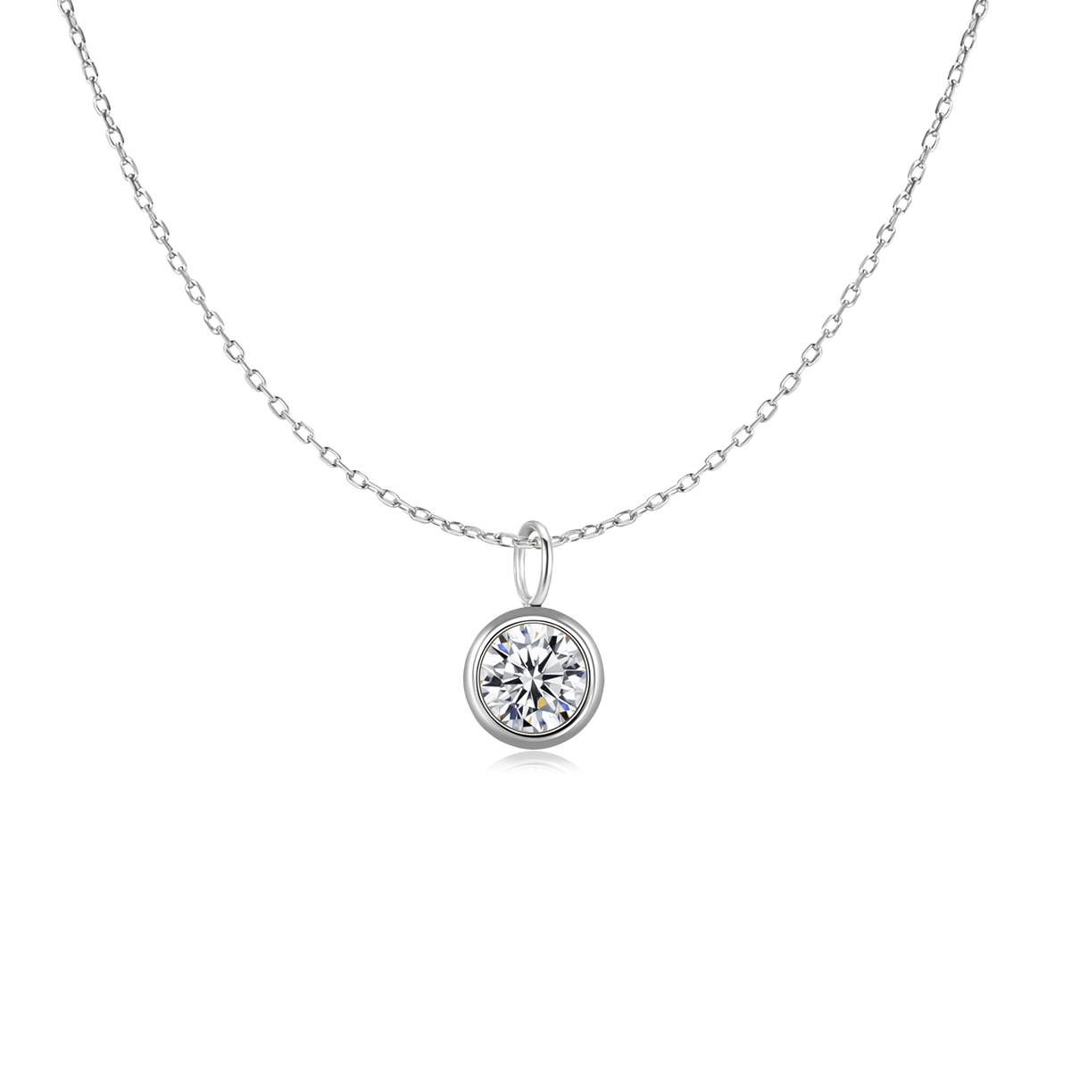 Zirconia Circle Necklace - Milas Jewels Shop