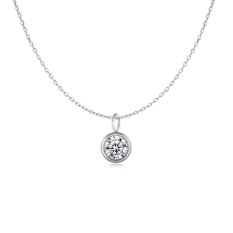 Zirconia Circle Necklace - Milas Jewels Shop
