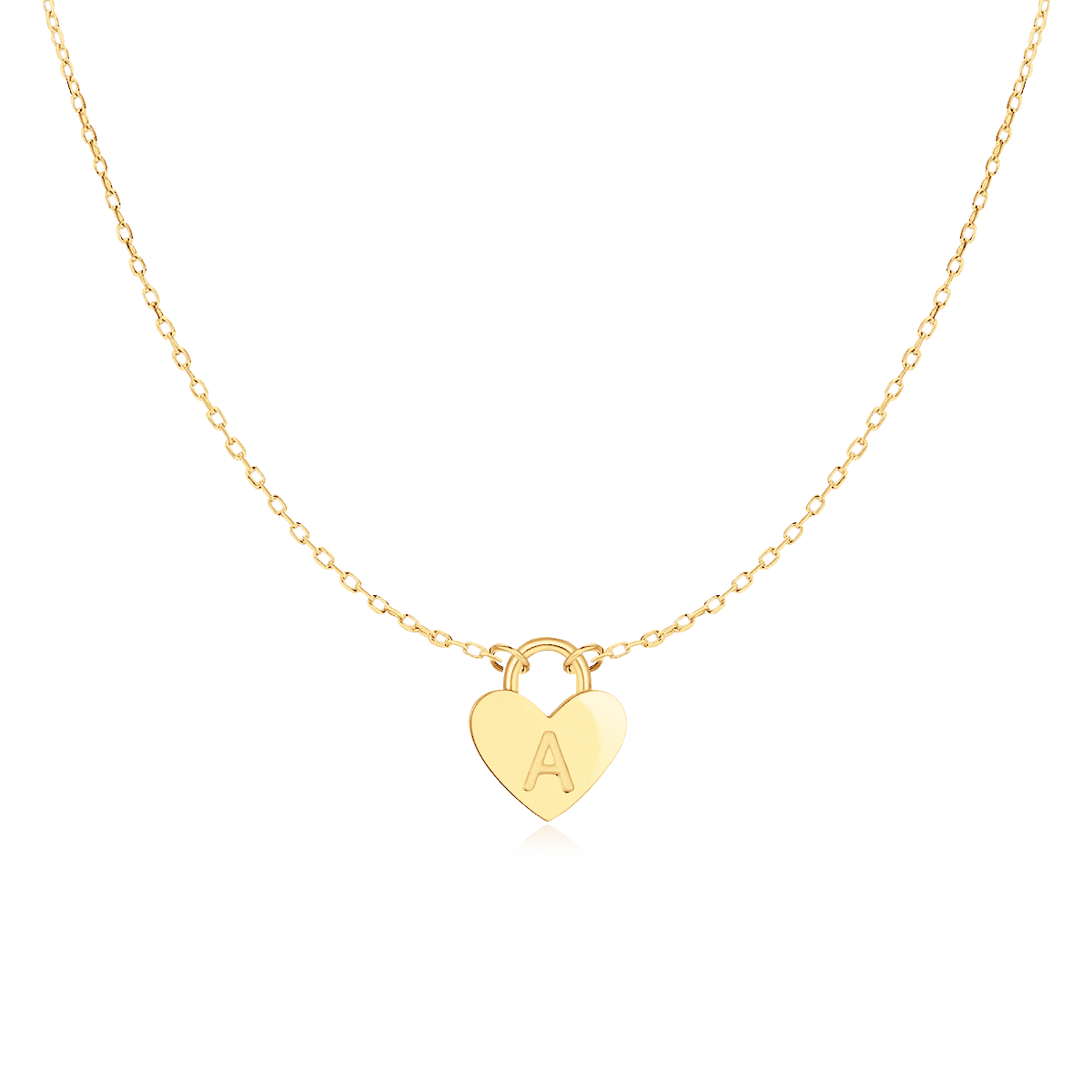 Initial Heart Necklace - Milas Jewels Shop