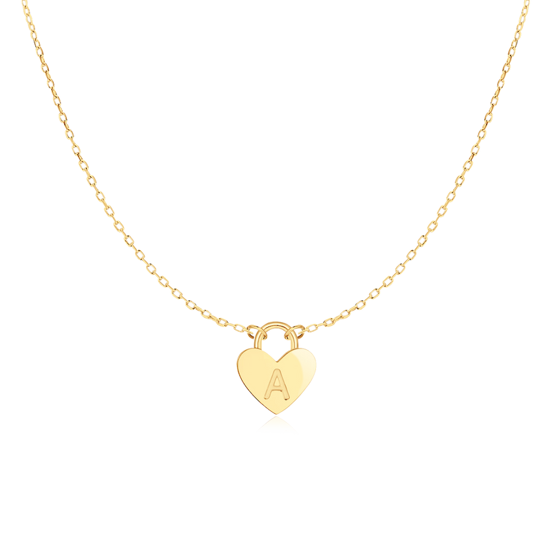 Initial Heart Necklace - Milas Jewels Shop