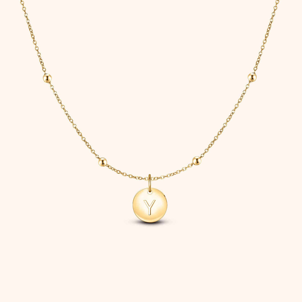 Initial Circle Necklace - Milas Jewels Shop