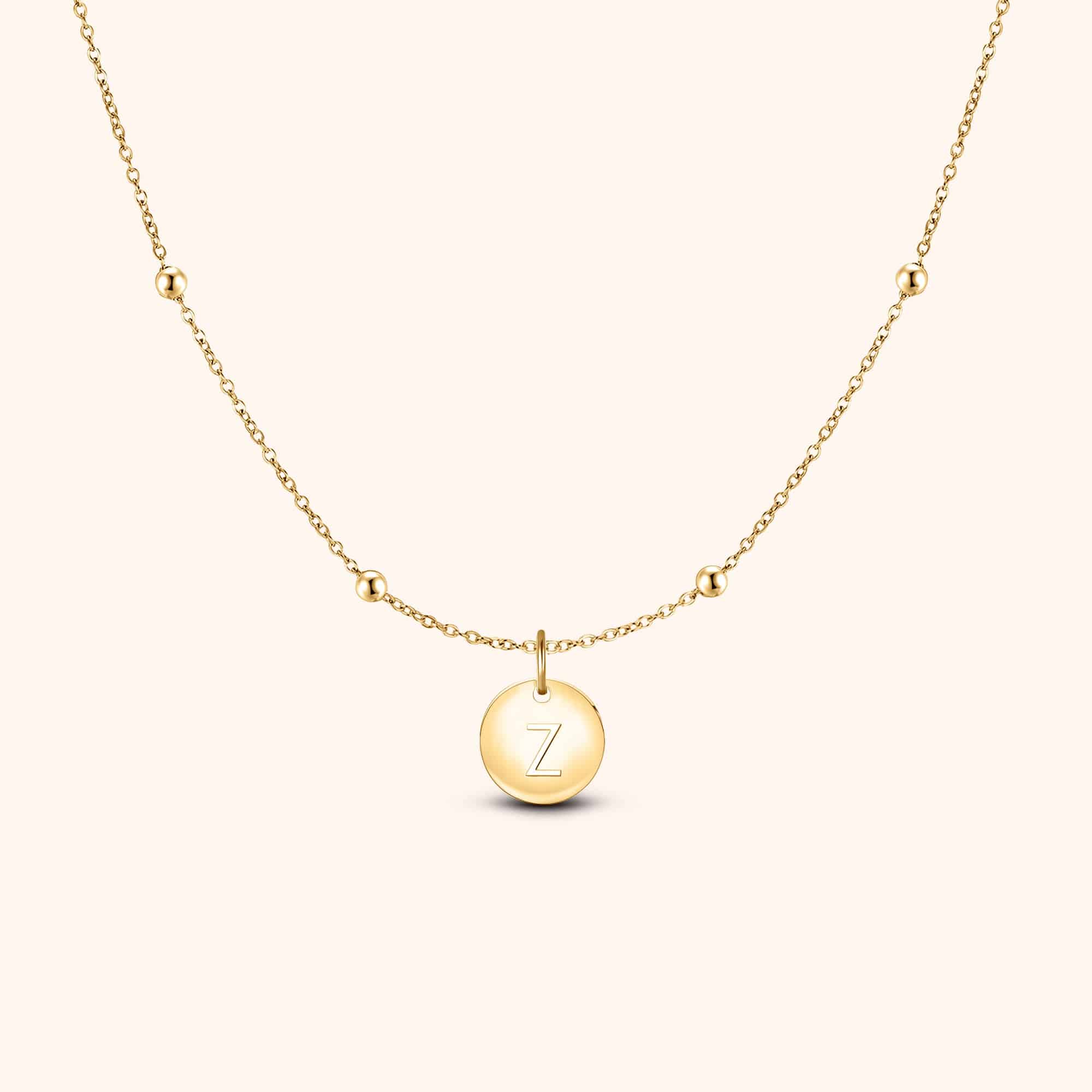 Initial Circle Necklace - Milas Jewels Shop