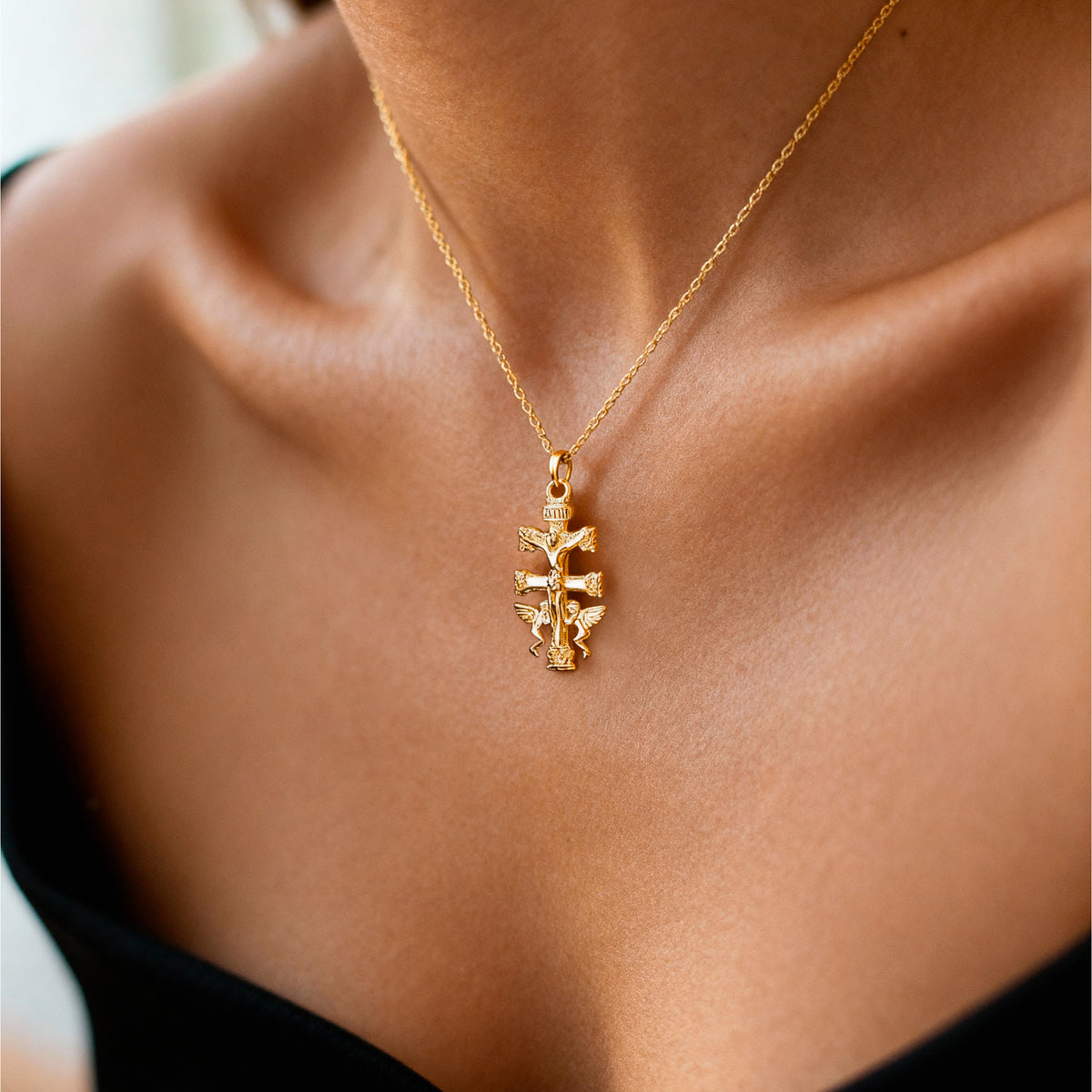 Caravaca Cross Necklace - Milas Jewels Shop